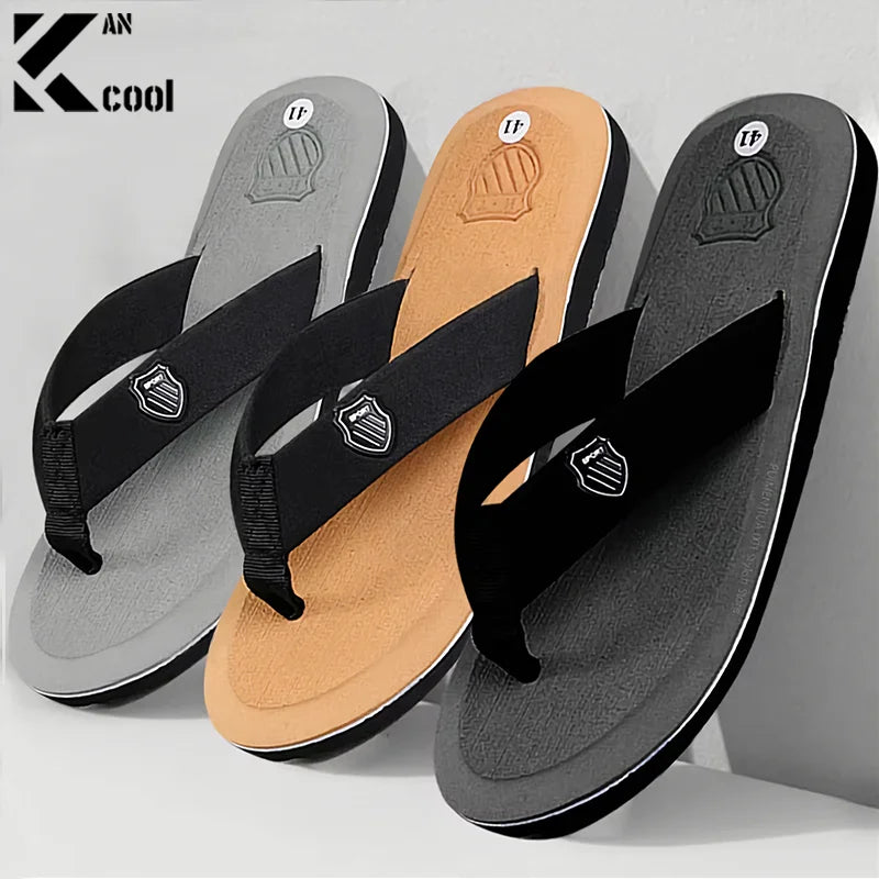 Mens Casual Flip Flops - Non-Slip Summer Beach Slides - ZOOMNSTORE