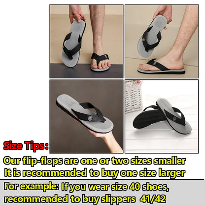 Mens Casual Flip Flops - Non-Slip Summer Beach Slides - ZOOMNSTORE