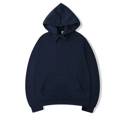 Mens Oversized Hoodie - Casual Solid Color Pullover Sweatshirt - ZOOMNSTORE