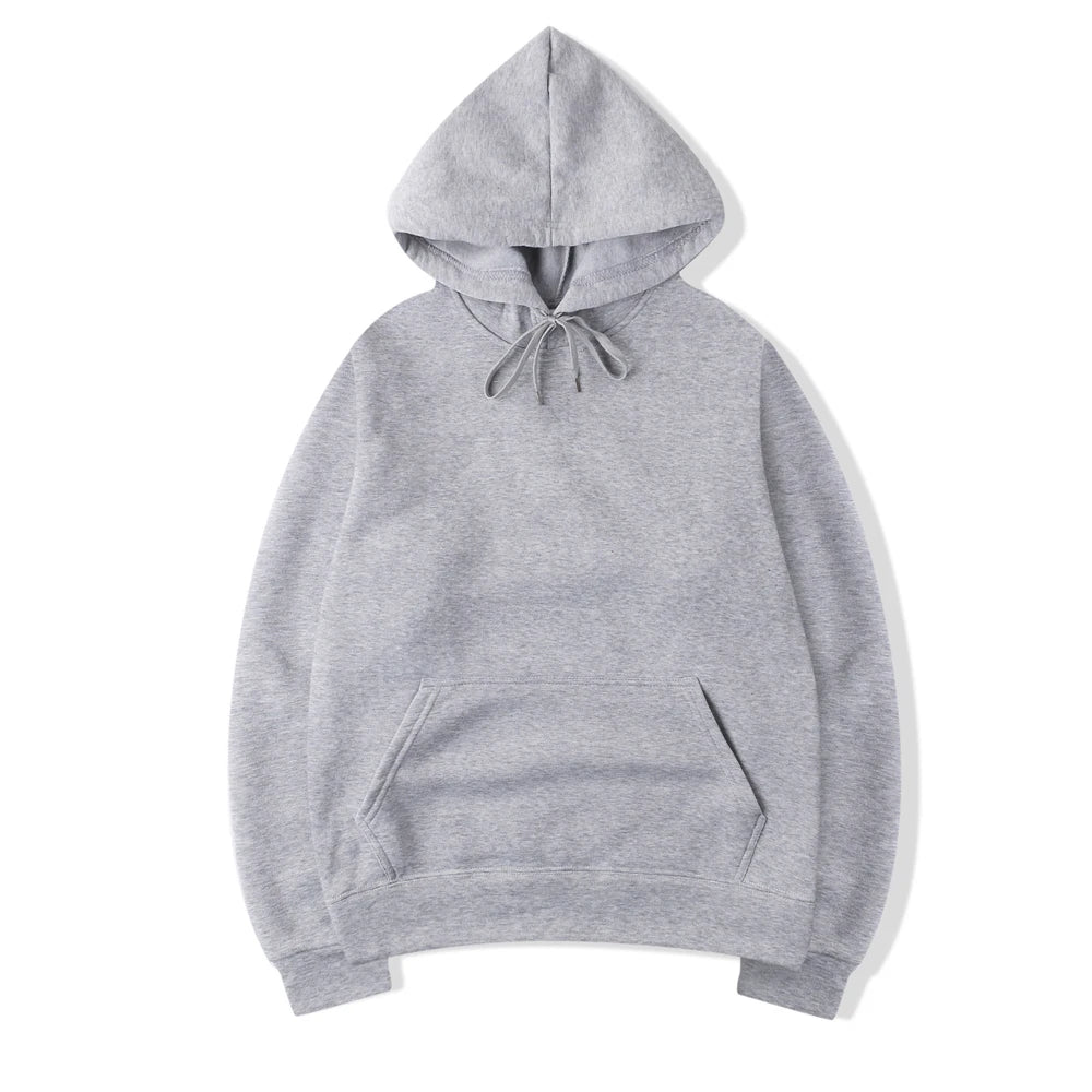 Mens Oversized Hoodie - Casual Solid Color Pullover Sweatshirt - ZOOMNSTORE