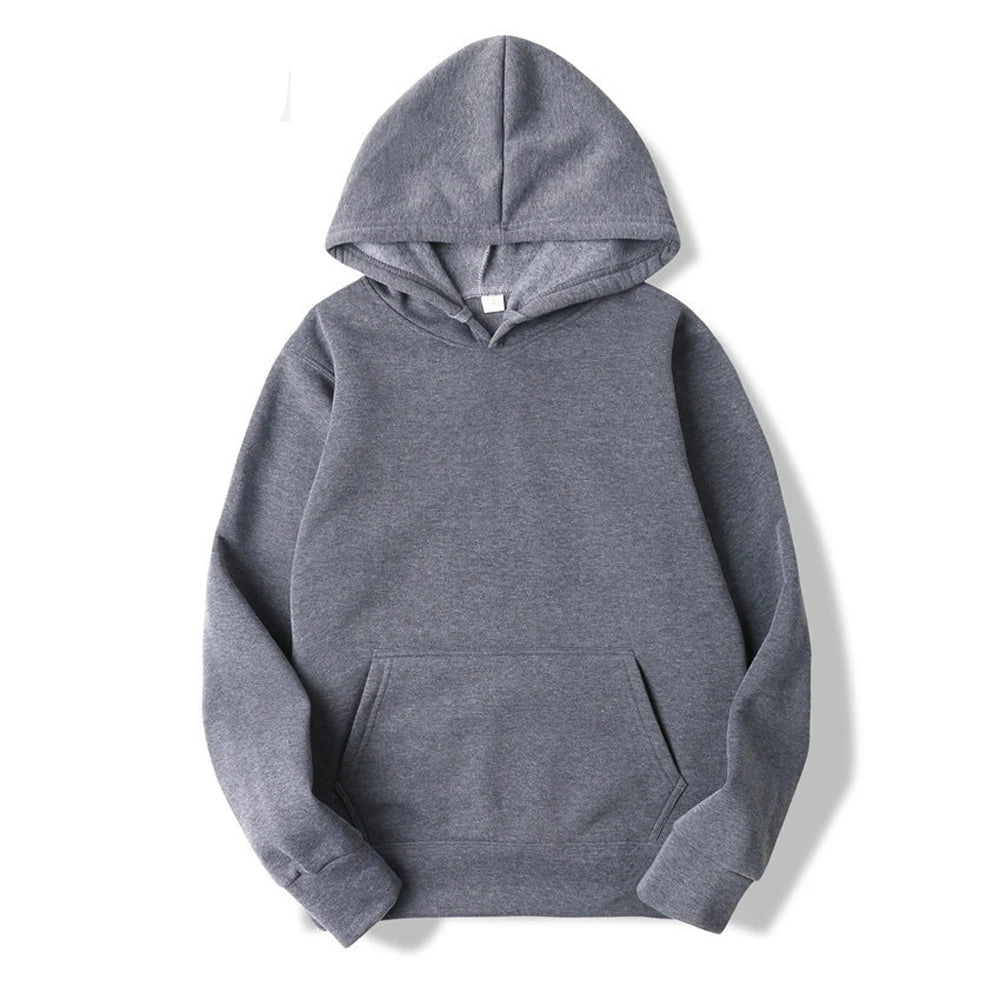 Mens Oversized Hoodie - Casual Solid Color Pullover Sweatshirt - ZOOMNSTORE
