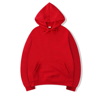 Mens Oversized Hoodie - Casual Solid Color Pullover Sweatshirt - ZOOMNSTORE