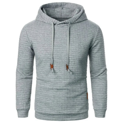 Men's Casual Hoodie - Oversized Zipper Sweatshirt | Solid Color Polyester Pullover - ZOOMNSTORE