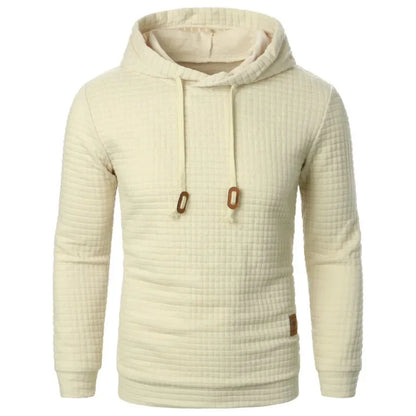 Men's Casual Hoodie - Oversized Zipper Sweatshirt | Solid Color Polyester Pullover - ZOOMNSTORE