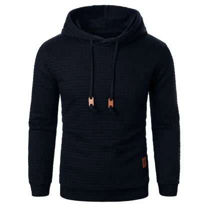 Men's Casual Hoodie - Oversized Zipper Sweatshirt | Solid Color Polyester Pullover - ZOOMNSTORE