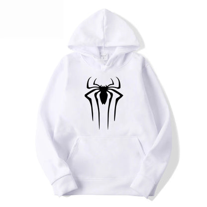 Men's Casual Hoodie - Printed Spider Sweatshirt | Thick Knit Autumn Winter Pullover - ZOOMNSTORE