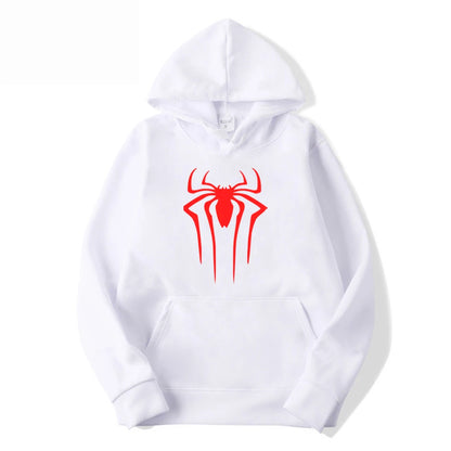 Men's Casual Hoodie - Printed Spider Sweatshirt | Thick Knit Autumn Winter Pullover - ZOOMNSTORE