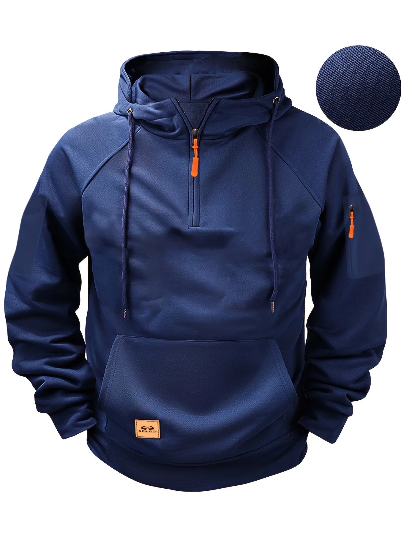 2024 Spring and Autumn Men's Hoodie Zipper Multi Pocket Sports Running Solid Color Multi Color Casual Hoodie - ZOOMNSTORE