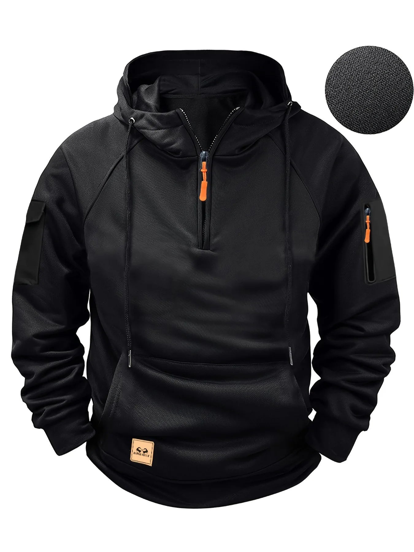 2024 Spring and Autumn Men's Hoodie Zipper Multi Pocket Sports Running Solid Color Multi Color Casual Hoodie - ZOOMNSTORE