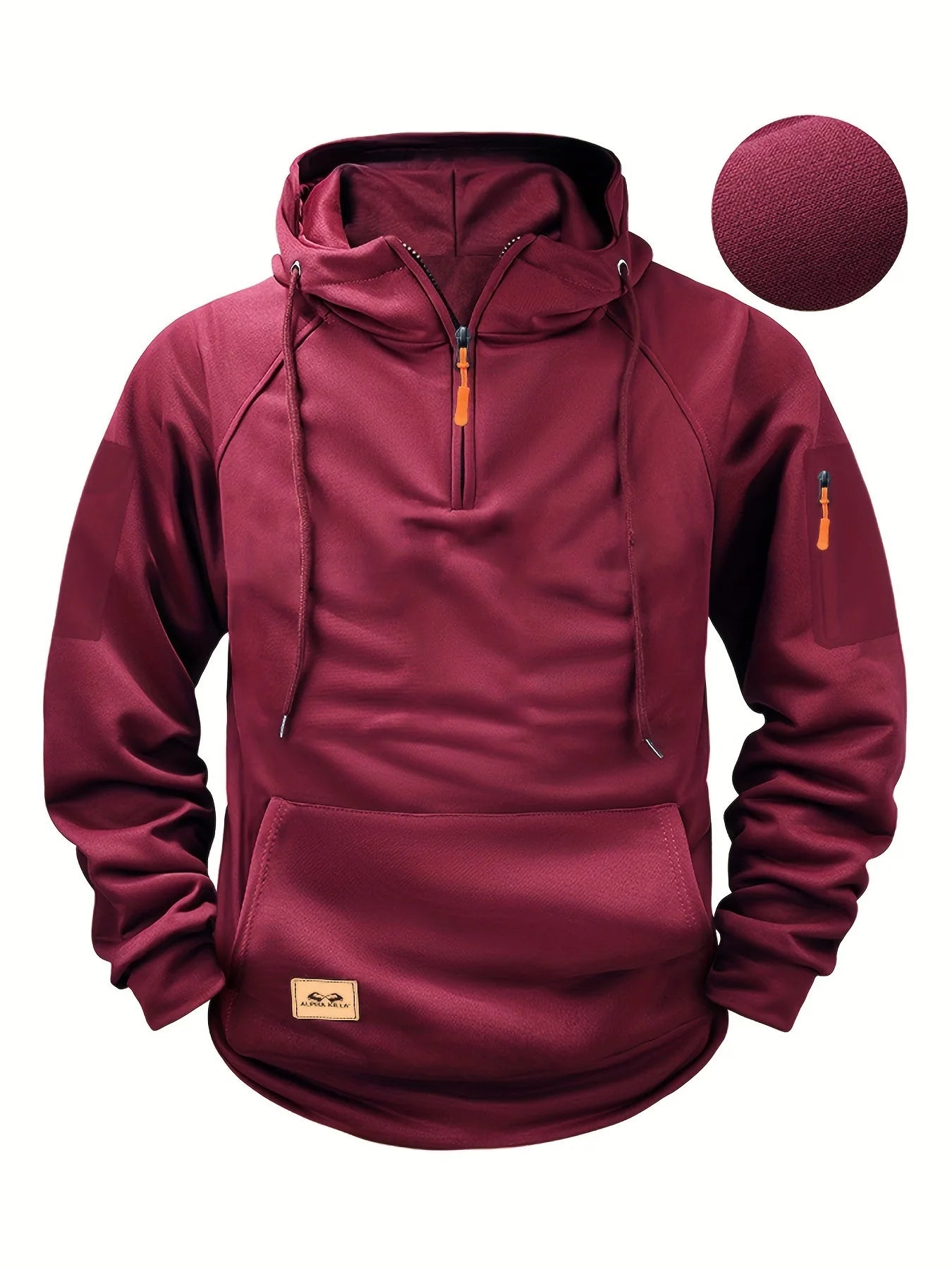 2024 Spring and Autumn Men's Hoodie Zipper Multi Pocket Sports Running Solid Color Multi Color Casual Hoodie - ZOOMNSTORE