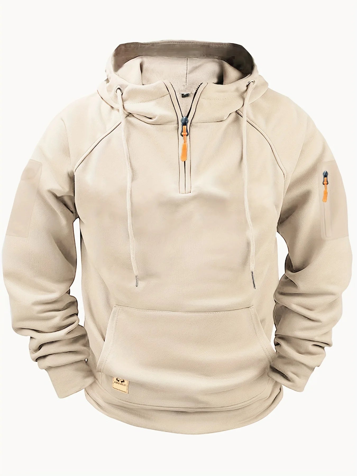 2024 Spring and Autumn Men's Hoodie Zipper Multi Pocket Sports Running Solid Color Multi Color Casual Hoodie - ZOOMNSTORE