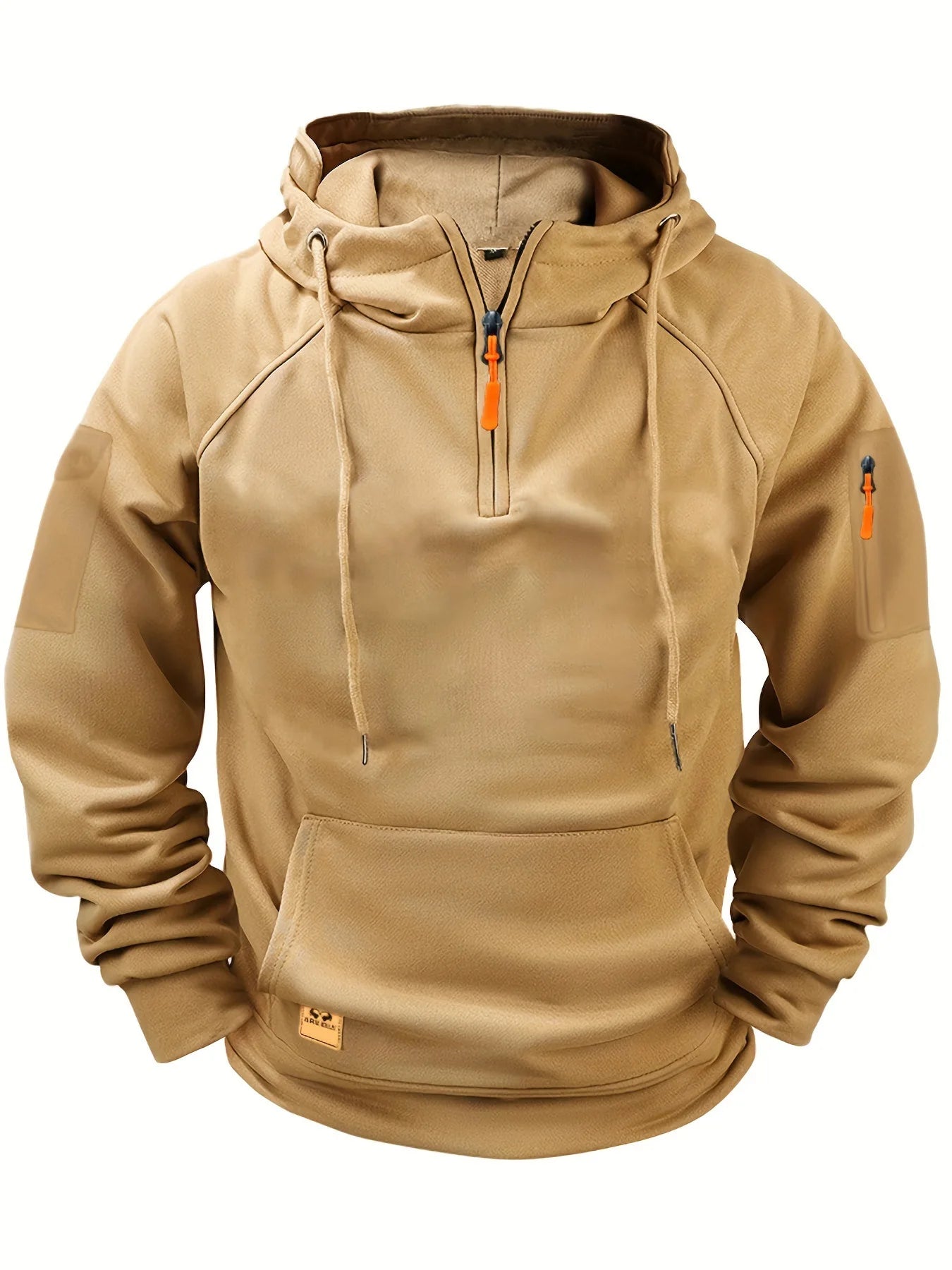 2024 Spring and Autumn Men's Hoodie Zipper Multi Pocket Sports Running Solid Color Multi Color Casual Hoodie - ZOOMNSTORE
