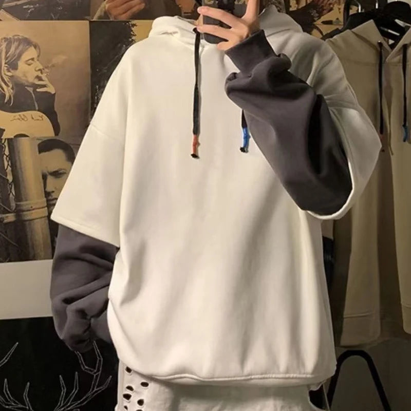 Thick Mens Hoodie - Winter Pullover with Drawstring - ZOOMNSTORE