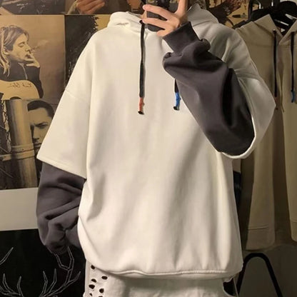 Thick Mens Hoodie - Winter Pullover with Drawstring - ZOOMNSTORE