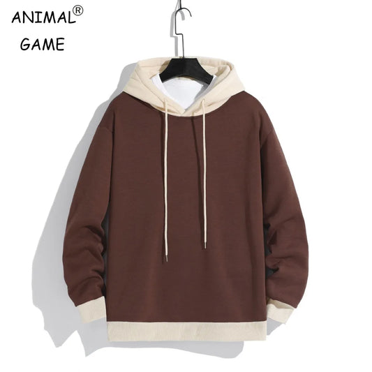 Men's Casual Hoodies - Warm Polyester Knit Pullover | Loose Fit Sport Sweatshirt - ZOOMNSTORE