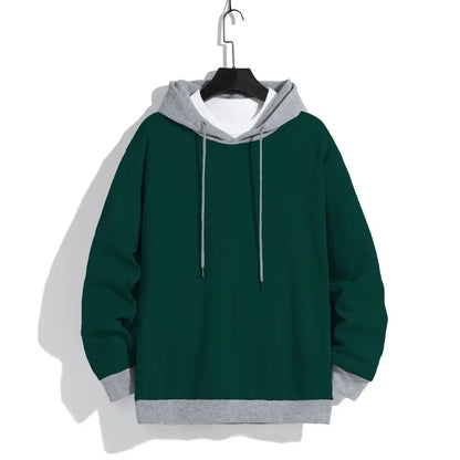 Men's Casual Hoodies - Warm Polyester Knit Pullover | Loose Fit Sport Sweatshirt - ZOOMNSTORE