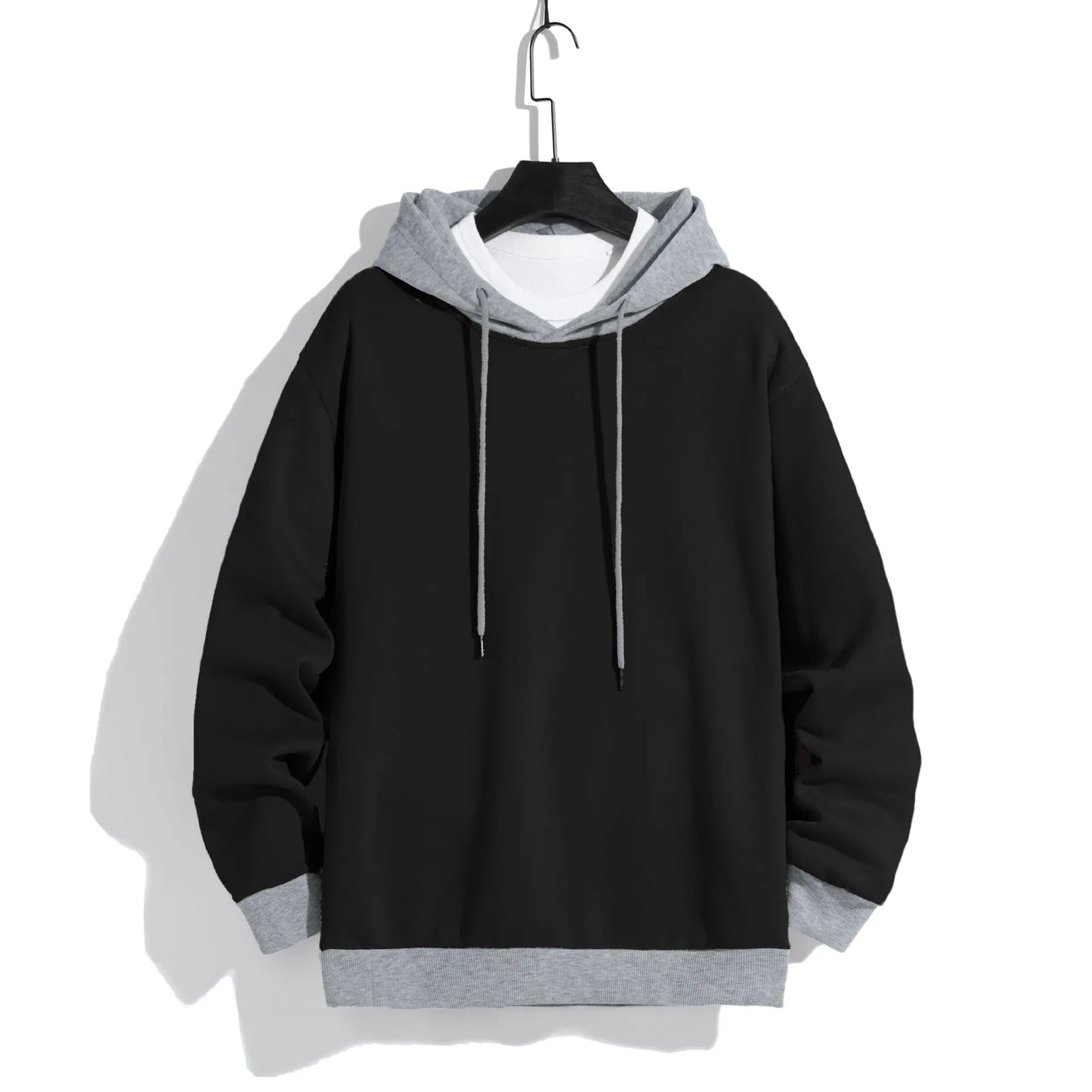 Men's Casual Hoodies - Warm Polyester Knit Pullover | Loose Fit Sport Sweatshirt - ZOOMNSTORE