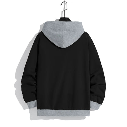 Men's Casual Hoodies - Warm Polyester Knit Pullover | Loose Fit Sport Sweatshirt - ZOOMNSTORE