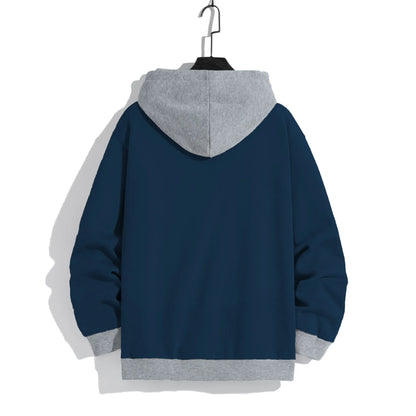 Men's Casual Hoodies - Warm Polyester Knit Pullover | Loose Fit Sport Sweatshirt - ZOOMNSTORE