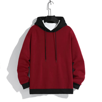 Men's Casual Hoodies - Warm Polyester Knit Pullover | Loose Fit Sport Sweatshirt - ZOOMNSTORE