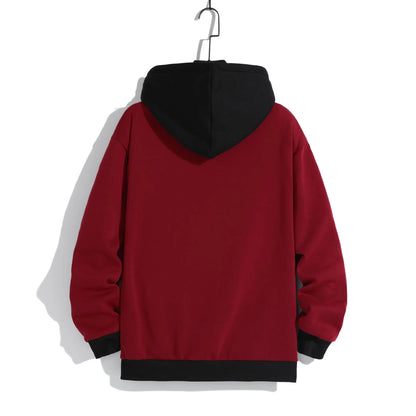 Men's Casual Hoodies - Warm Polyester Knit Pullover | Loose Fit Sport Sweatshirt - ZOOMNSTORE