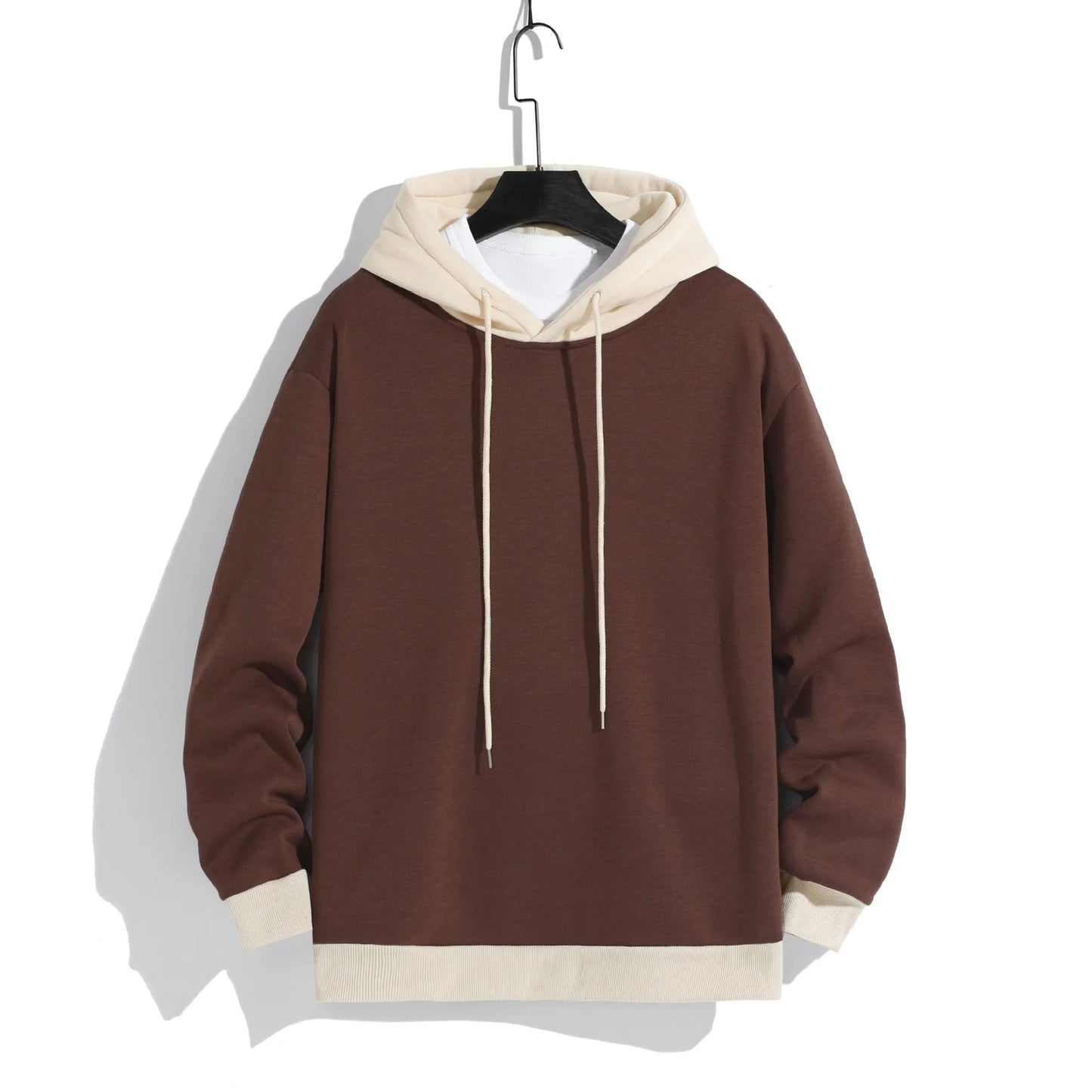 Men's Casual Hoodies - Warm Polyester Knit Pullover | Loose Fit Sport Sweatshirt - ZOOMNSTORE