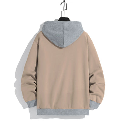 Men's Casual Hoodies - Warm Polyester Knit Pullover | Loose Fit Sport Sweatshirt - ZOOMNSTORE
