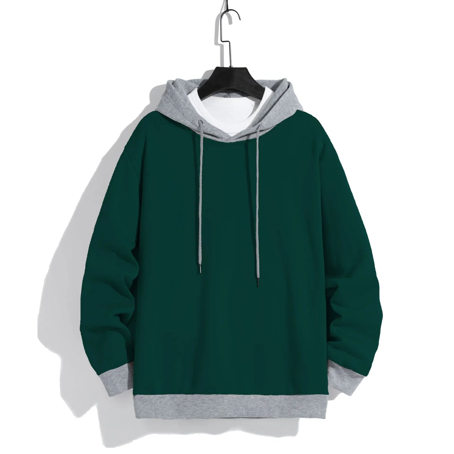 Men's Casual Hoodies - Warm Polyester Knit Pullover | Loose Fit Sport Sweatshirt - ZOOMNSTORE