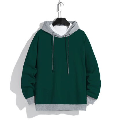 Men's Casual Hoodies - Warm Polyester Knit Pullover | Loose Fit Sport Sweatshirt - ZOOMNSTORE