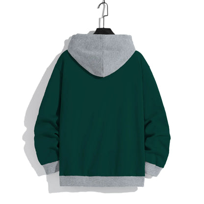 Men's Casual Hoodies - Warm Polyester Knit Pullover | Loose Fit Sport Sweatshirt - ZOOMNSTORE