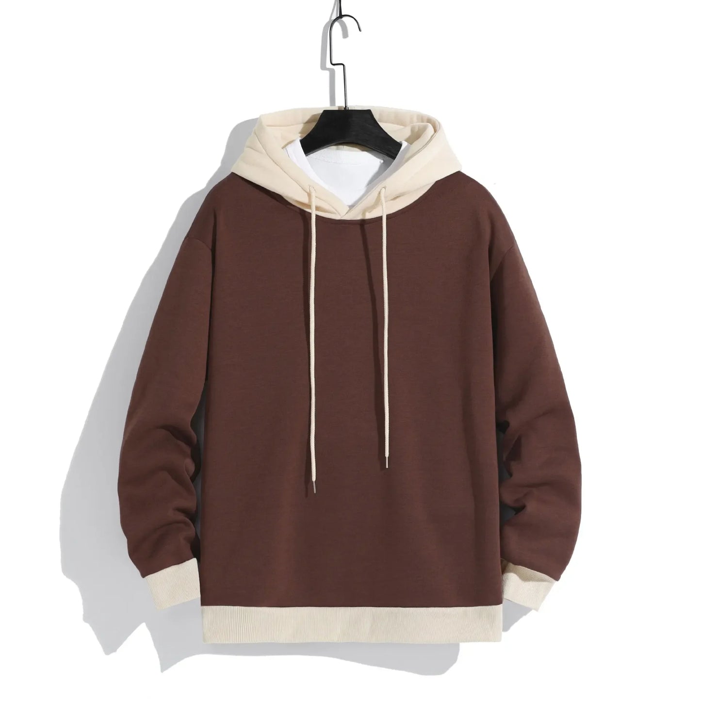 Men's Casual Hoodies - Warm Polyester Knit Pullover | Loose Fit Sport Sweatshirt - ZOOMNSTORE