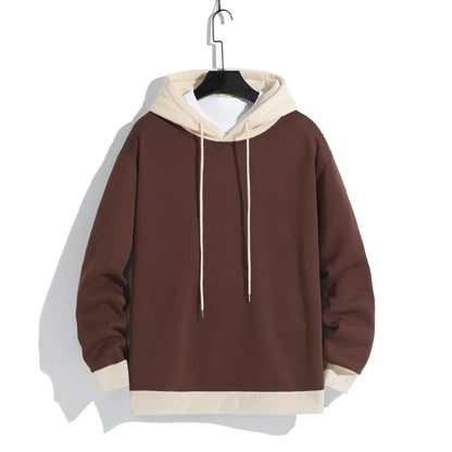Men's Casual Hoodies - Warm Polyester Knit Pullover | Loose Fit Sport Sweatshirt - ZOOMNSTORE