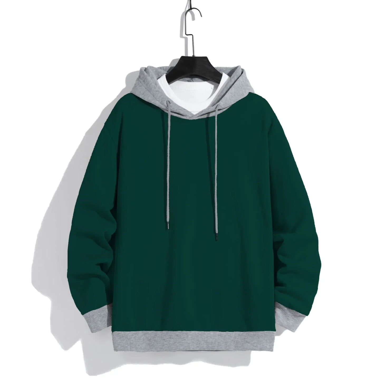 Men's Casual Hoodies - Warm Polyester Knit Pullover | Loose Fit Sport Sweatshirt - ZOOMNSTORE