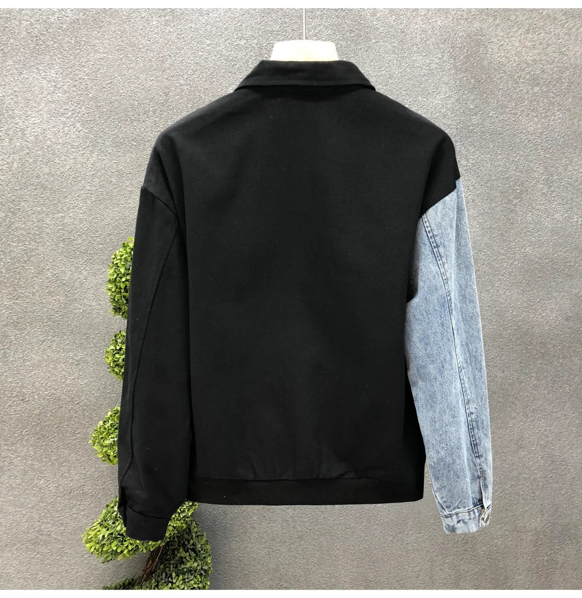 Men's Casual Jackets - Turn-Down Collar Patchwork Button Jacket for Autumn Winter Wear - ZOOMNSTORE