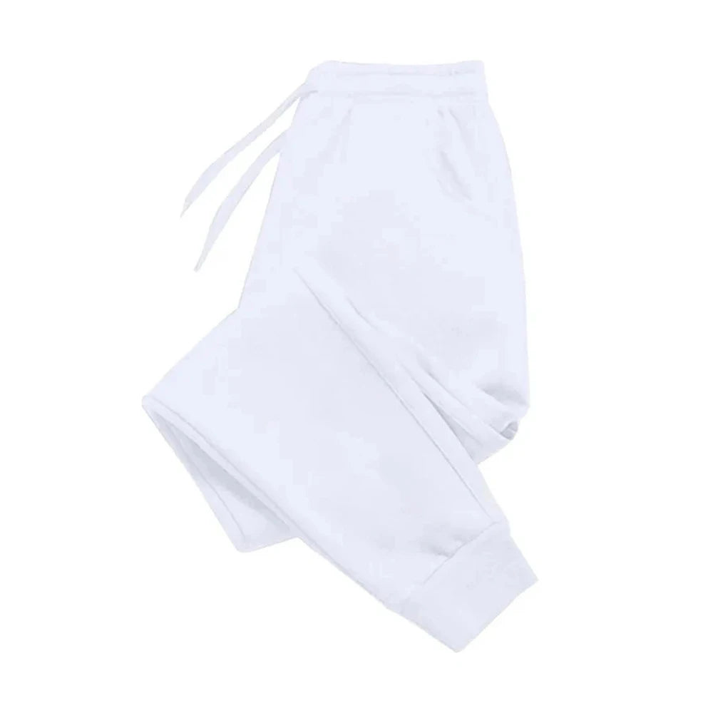 Men's Casual Pants Autumn Winter Fleece Sweatpants Men Running Jogger Sports Gym Trousers Fashion Solid Color Workout Long Pants - ZOOMNSTORE