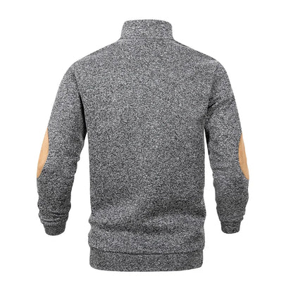 Spring Autumn Men's Casual Pullover Button Down Stand Collar Henley Polo Coats Long Sleeve Stand Collar Sweatshirts for Sport - ZOOMNSTORE