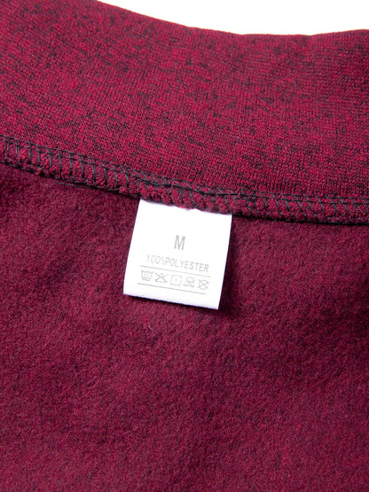 Spring Autumn Men's Casual Pullover Button Down Stand Collar Henley Polo Coats Long Sleeve Stand Collar Sweatshirts for Sport - ZOOMNSTORE