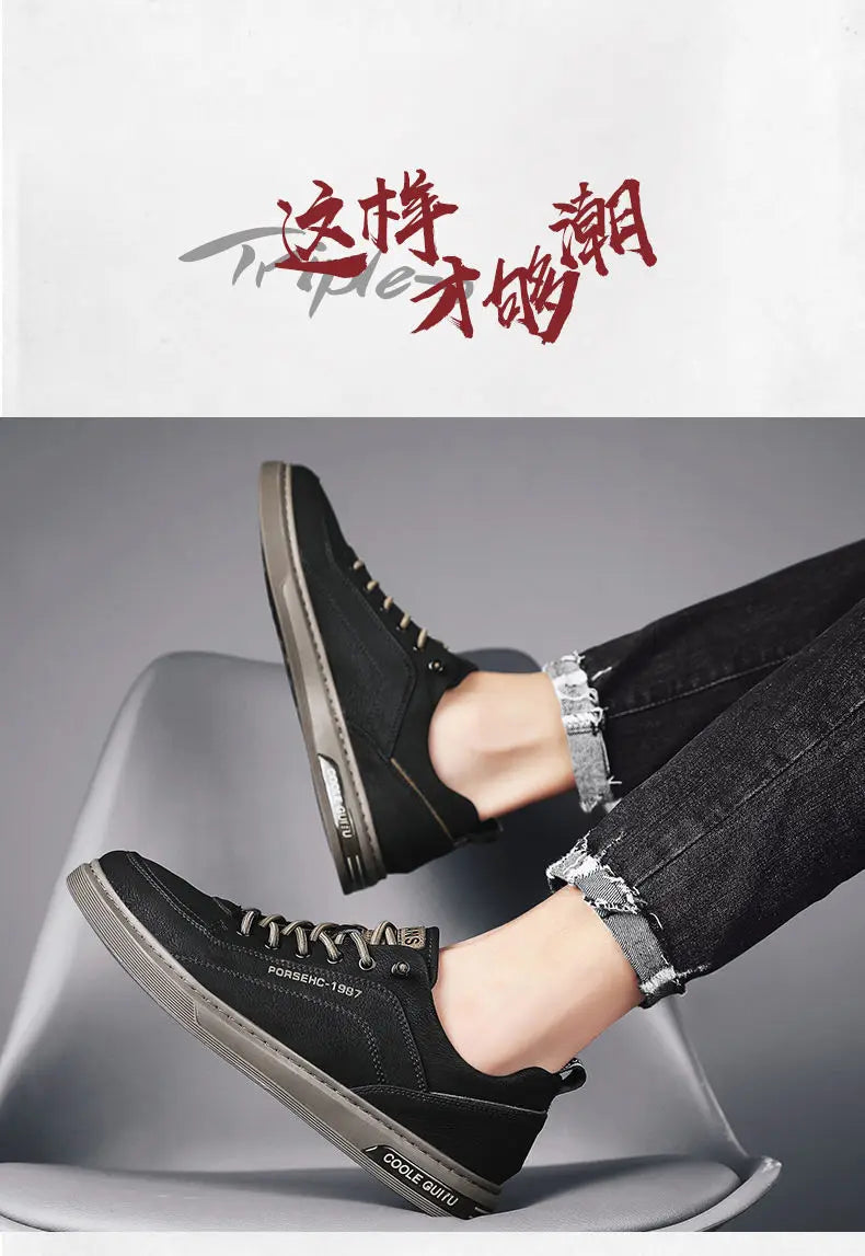 Men's Casual Shoes - Comfortable Outdoor Sneakers With Shock Absorption & Elastic Band Closure - ZOOMNSTORE