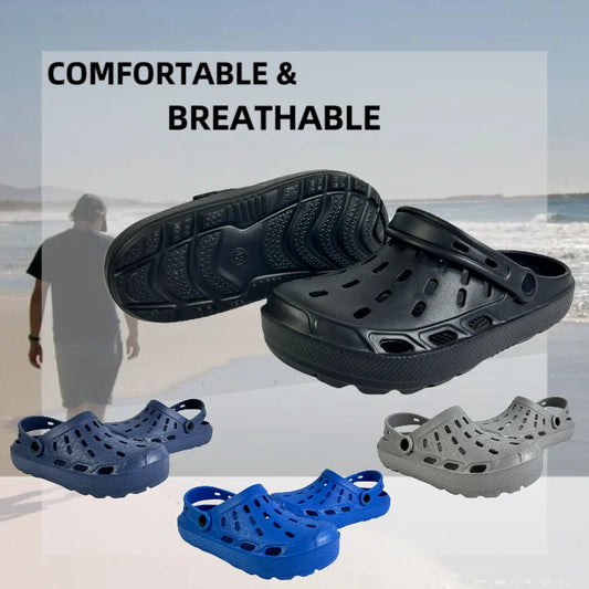 Men's Casual Slide Sandals - Platform Clogs Outdoor Non-Slip EVA Footwear - ZOOMNSTORE