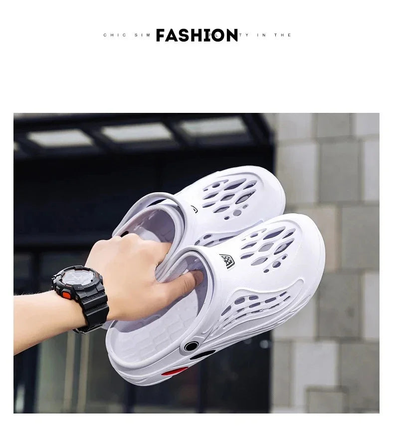 Mens Slip-On Beach Sandals - Soft Non-Slip Casual Slippers - ZOOMNSTORE