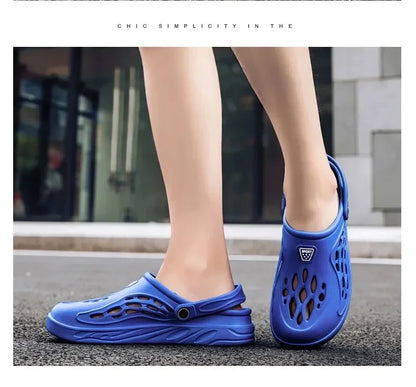 Mens Slip-On Beach Sandals - Soft Non-Slip Casual Slippers - ZOOMNSTORE