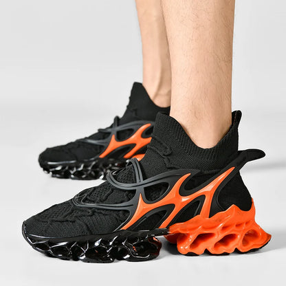 Men's Casual Sneakers - Breathable Slip-On Trainers With Patchwork Design - ZOOMNSTORE