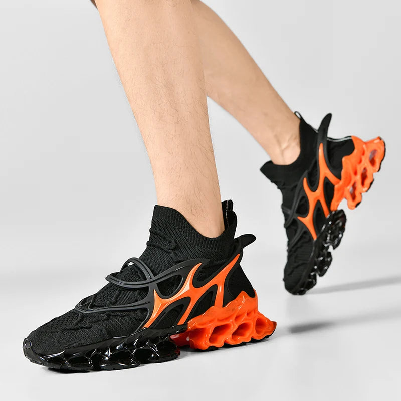 Men's Casual Sneakers - Breathable Slip-On Trainers With Patchwork Design - ZOOMNSTORE