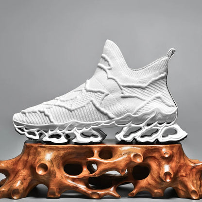 Men's Casual Sneakers - Breathable Slip-On Trainers With Patchwork Design - ZOOMNSTORE