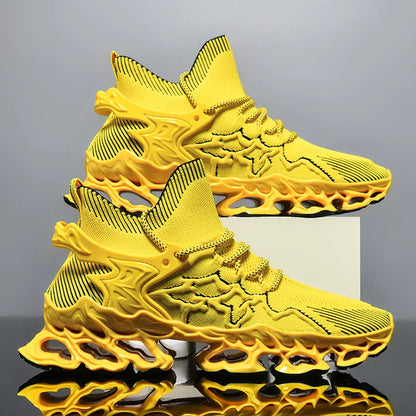 Men's Casual Sneakers - Breathable Slip-On Trainers With Patchwork Design - ZOOMNSTORE