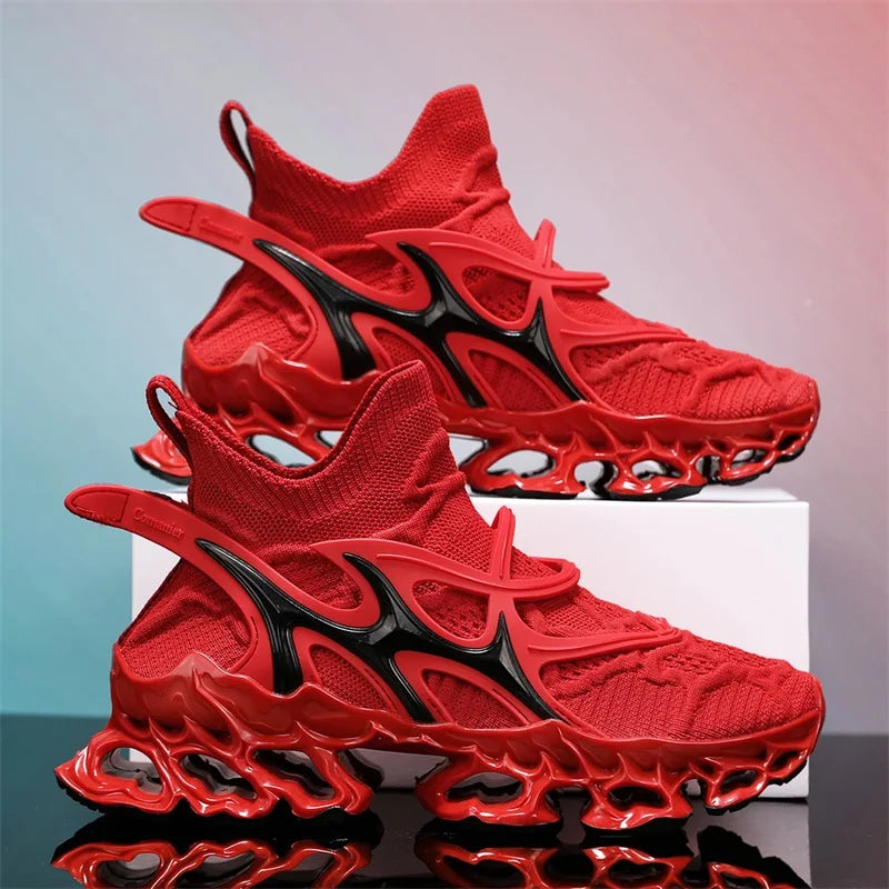 Men's Casual Sneakers - Breathable Slip-On Trainers With Patchwork Design - ZOOMNSTORE