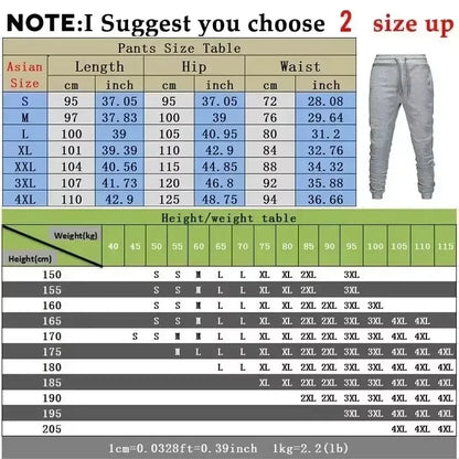 2025 Men's outdoor activity fashionable thick pants new casual loose printed sports pants for spring and autumn winter Fashion - ZOOMNSTORE