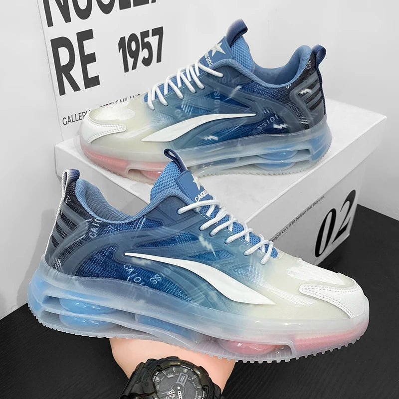 Men's Casual Sports Shoes – Breathable Mesh Knitted Lightweight Running Sneakers - ZOOMNSTORE