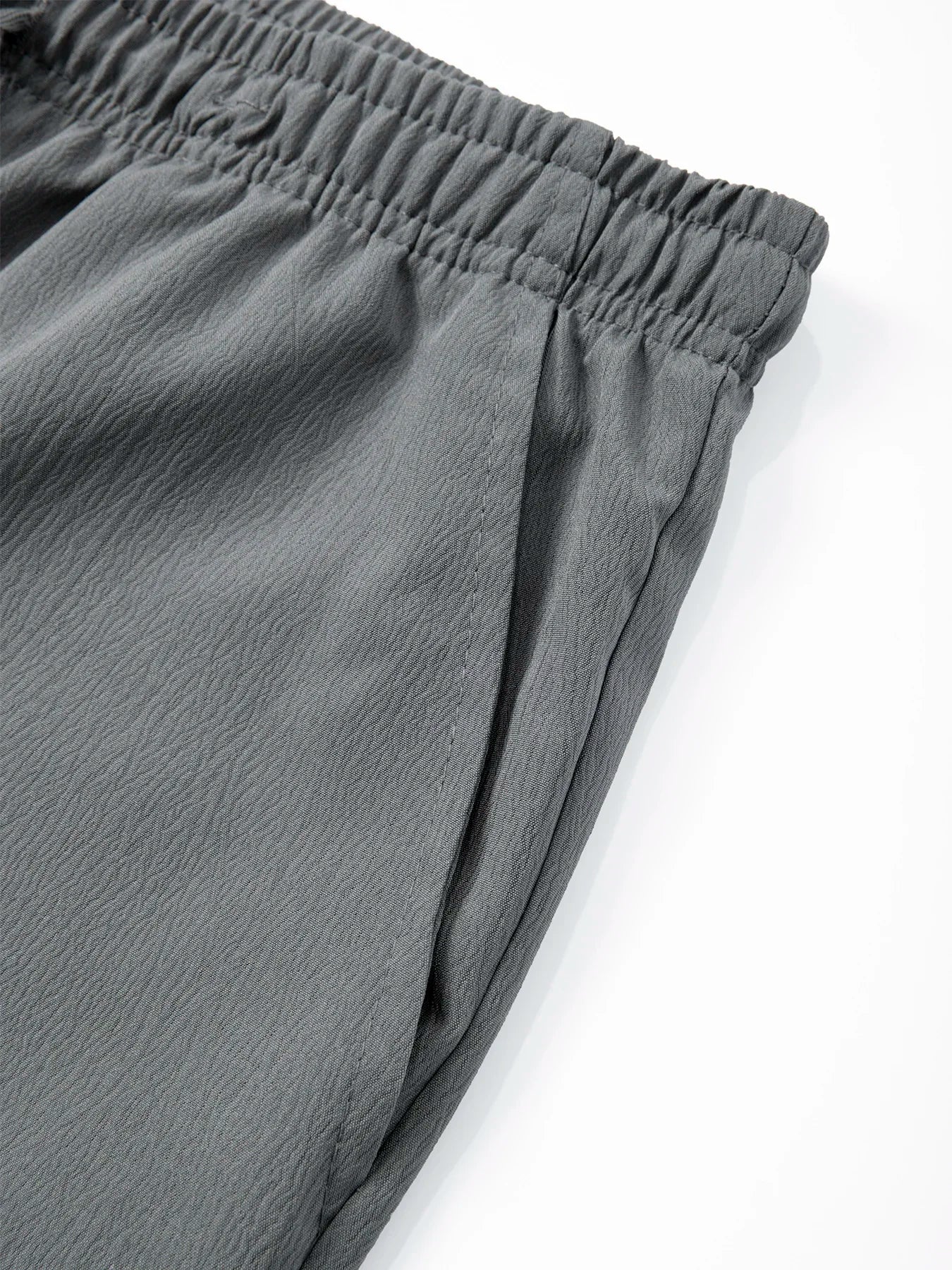 Men's Casual Straight Trousers Summer Autumn Breathable Solid Color Long Pants Drawstring Fitness Sweatpants Men Streetwear - ZOOMNSTORE