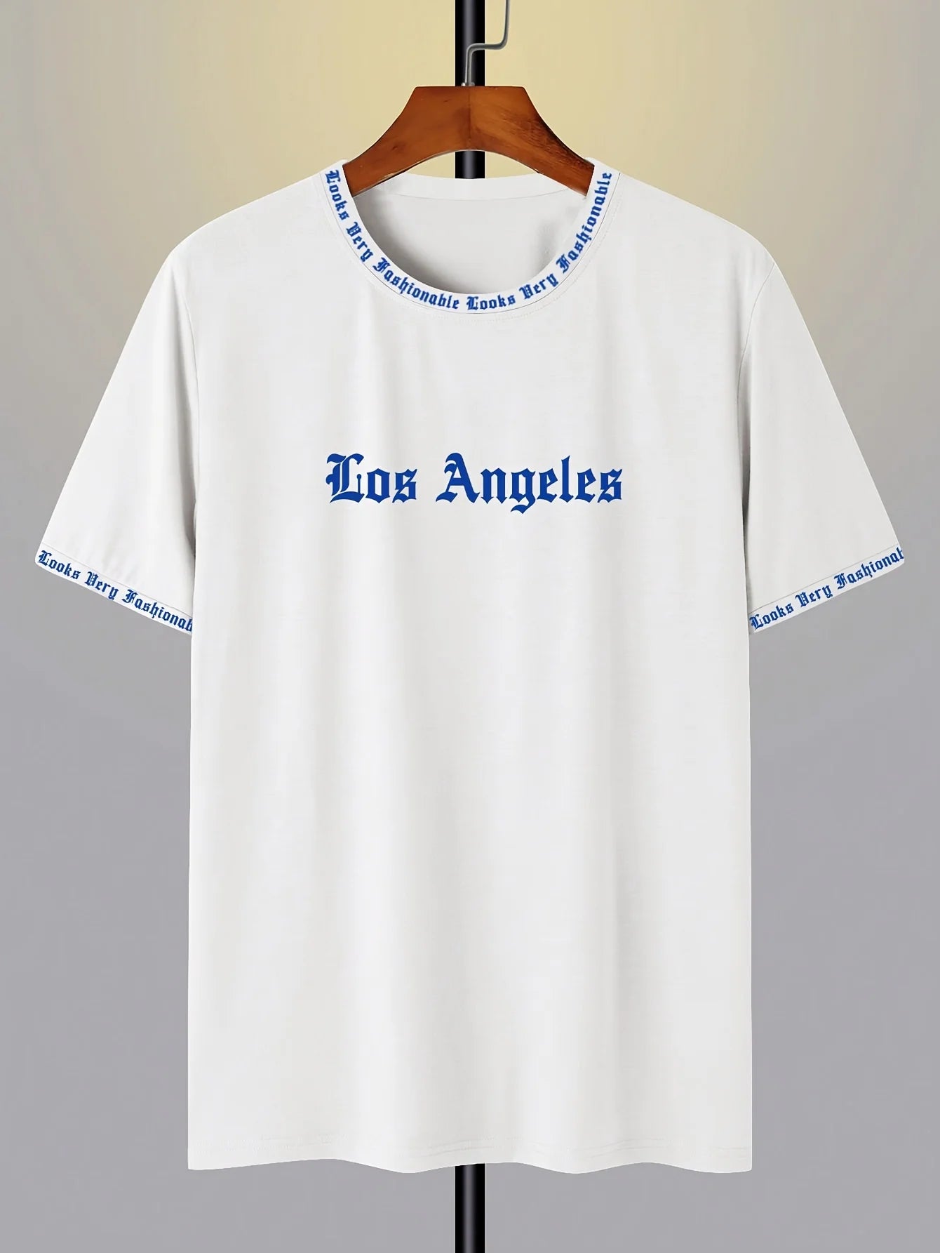 Men's Casual T-Shirt - Loose Fit 3D Letter Print Tee | Breathable Polyester Summer Shirt - ZOOMNSTORE